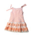 A Orange Sleeveless Dresses from I Pinco Pallino in size 6T for girl. (Front View)