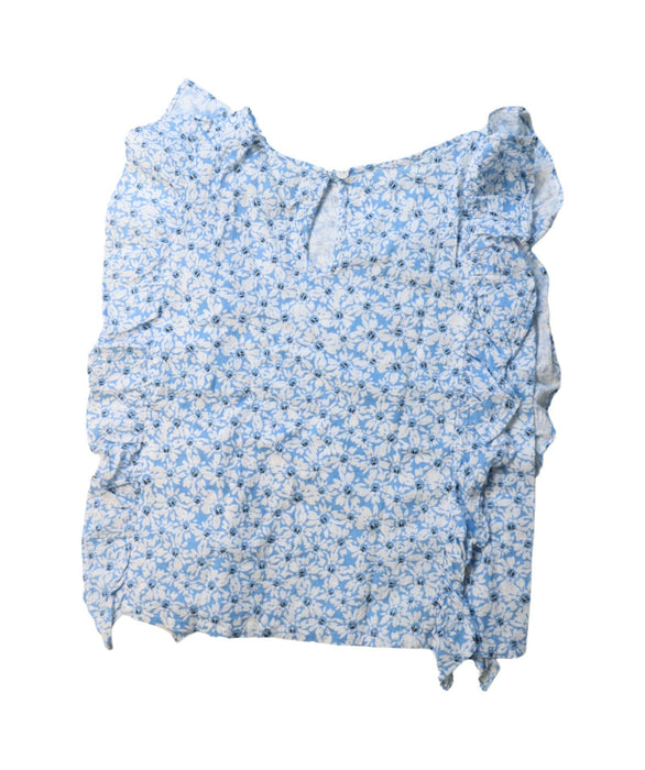 A White Sleeveless Tops from Kingkow in size 5T for girl. (Back View)