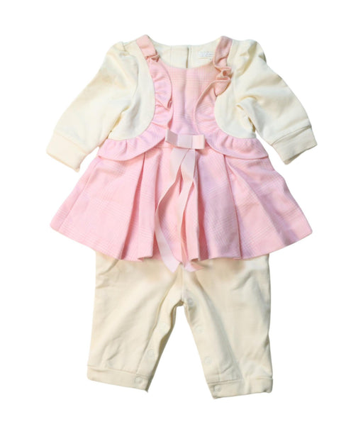 A Pink Long Sleeve Jumpsuits from Nicholas & Bears in size 3-6M for girl. (Front View)