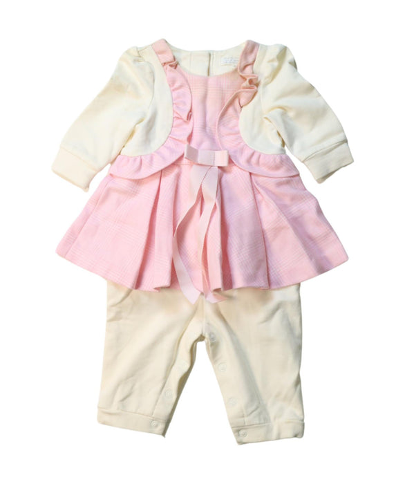 A Pink Long Sleeve Jumpsuits from Nicholas & Bears in size 3-6M for girl. (Front View)