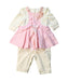 A Pink Long Sleeve Jumpsuits from Nicholas & Bears in size 3-6M for girl. (Front View)