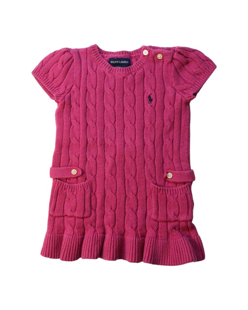 A Pink Sweater Dresses from Ralph Lauren in size 2T for girl. (Front View)