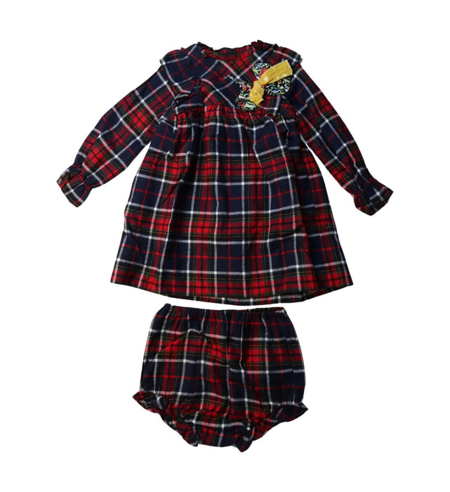 A Multicolour Dress Sets from Nanos in size 2T for girl. (Front View)