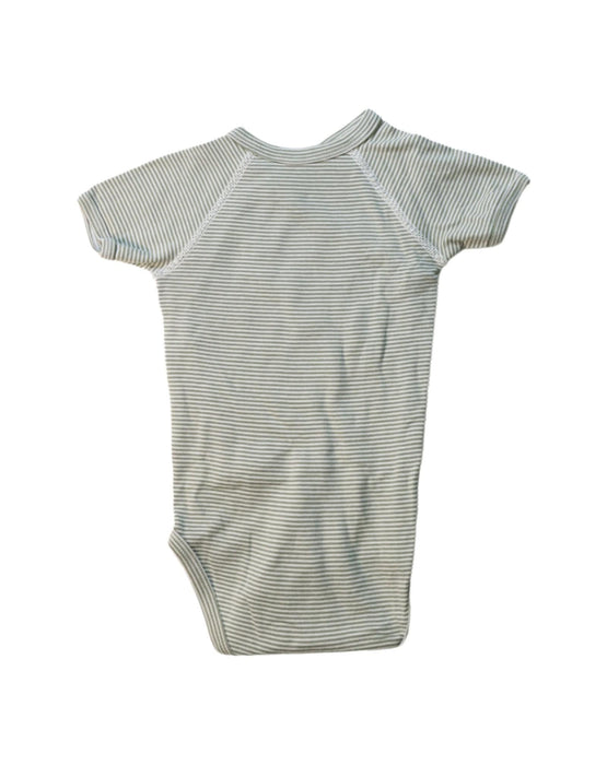 A Grey Short Sleeve Bodysuits from Petit Bateau in size 6-12M for neutral. (Back View)