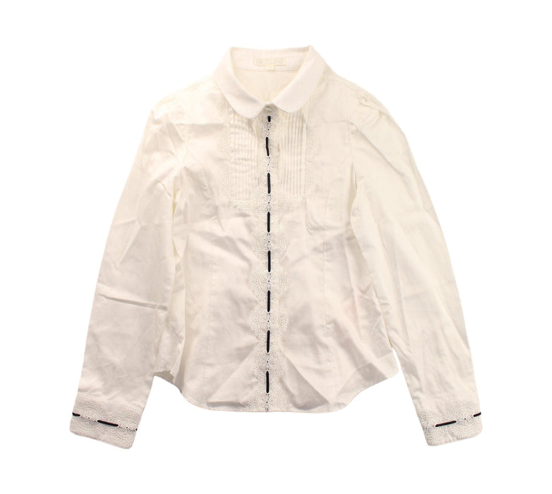 A White Long Sleeve Shirts from Nicholas & Bears in size 8Y for girl. (Front View)