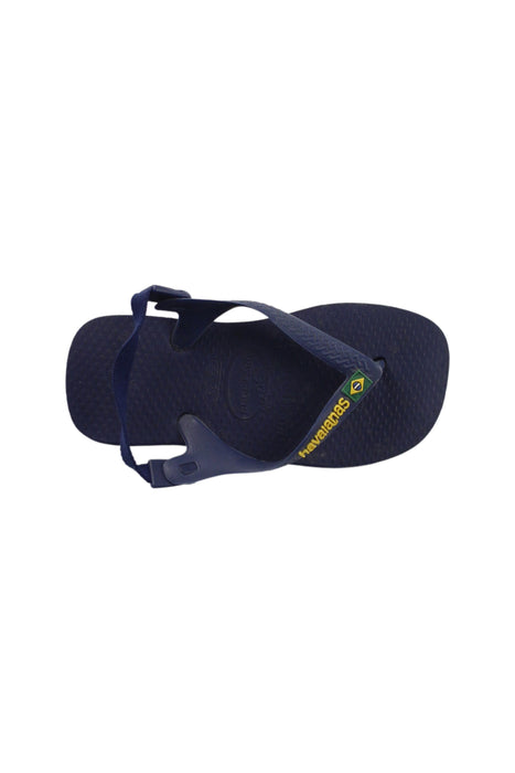 A Blue Flip Flops from Havaianas in size 5T for boy. (Front View)