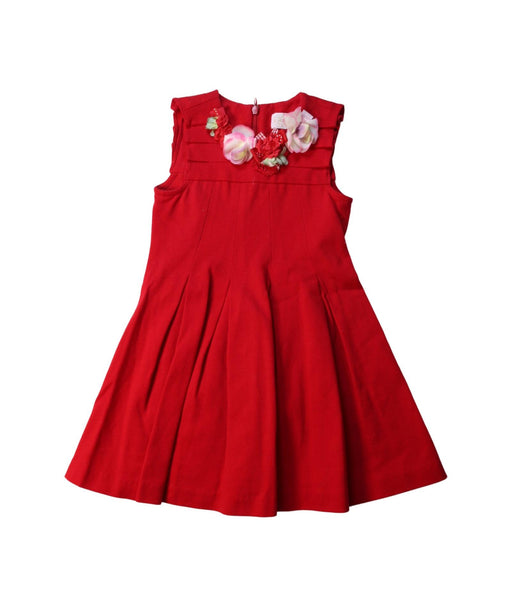 A Red Sleeveless Dresses from Nicholas & Bears in size 2T for girl. (Front View)