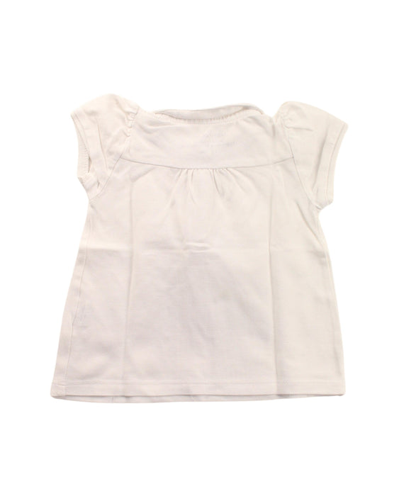 A White Short Sleeve Polos from Bout'Chou in size 6-12M for girl. (Back View)