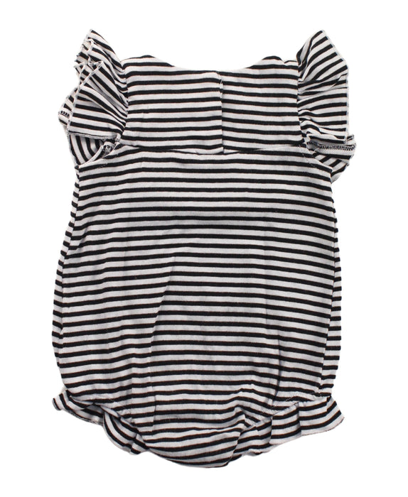 A Black Short Sleeve Rompers from Seed in size 6-12M for girl. (Back View)