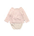 A White Long Sleeve Bodysuits from Petit Bateau in size 6-12M for girl. (Front View)