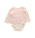 A White Long Sleeve Bodysuits from Petit Bateau in size 6-12M for girl. (Back View)