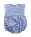 A Blue Sleeveless Rompers from Louis Louise in size 3-6M for girl. (Front View)