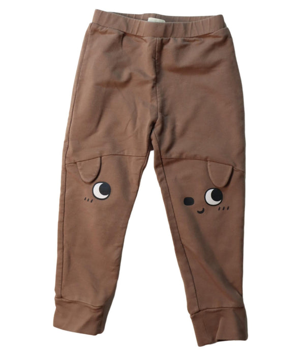 A Brown Sweatpants from Momonittu in size 2T for girl. (Front View)