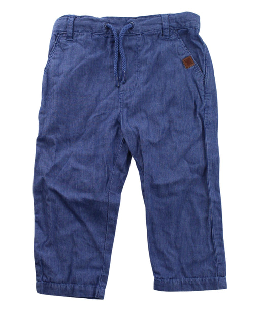 A Blue Casual Pants from Purebaby in size 12-18M for boy. (Front View)