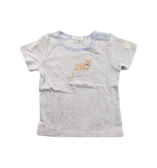 A White Short Sleeve T Shirts from Purebaby in size 12-18M for boy. (Front View)