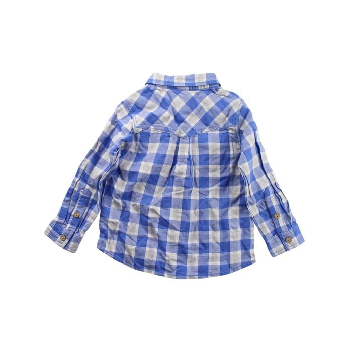 A Blue Long Sleeve Shirts from Purebaby in size 18-24M for boy. (Back View)