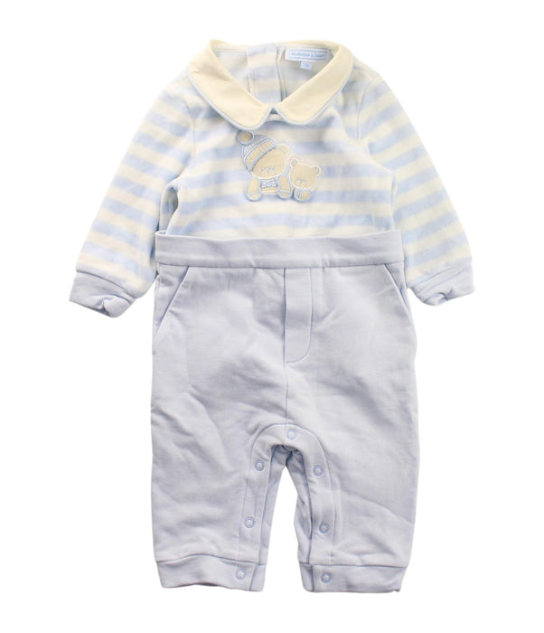 A Blue Long Sleeve Jumpsuits from Nicholas & Bears in size 6-12M for boy. (Front View)