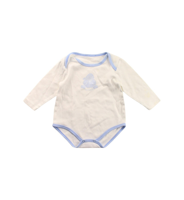 A White Long Sleeve Bodysuits from Armani in size 3-6M for boy. (Front View)