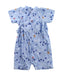 A Blue Short Sleeve Rompers from Miki House in size 6-12M for boy. (Front View)