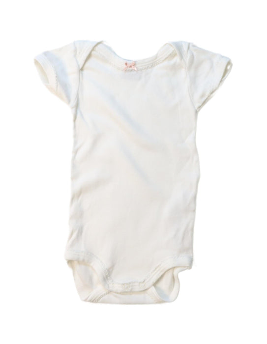 A White Short Sleeve Bodysuits from Petit Bateau in size 0-3M for neutral. (Front View)