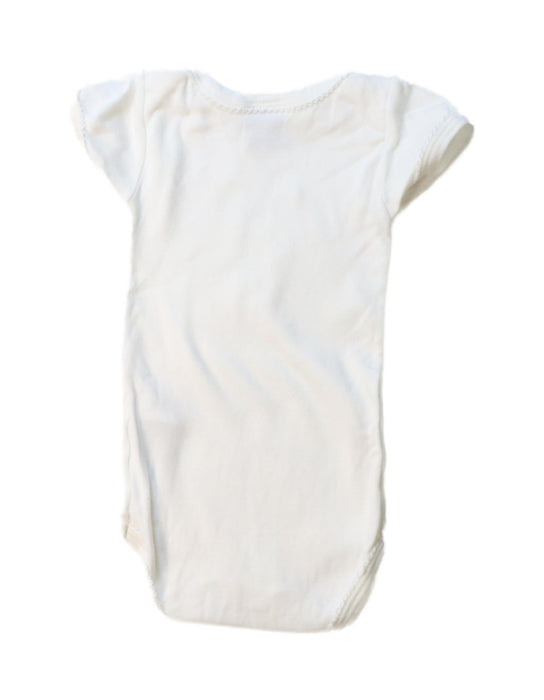 A White Short Sleeve Bodysuits from Petit Bateau in size 0-3M for neutral. (Back View)