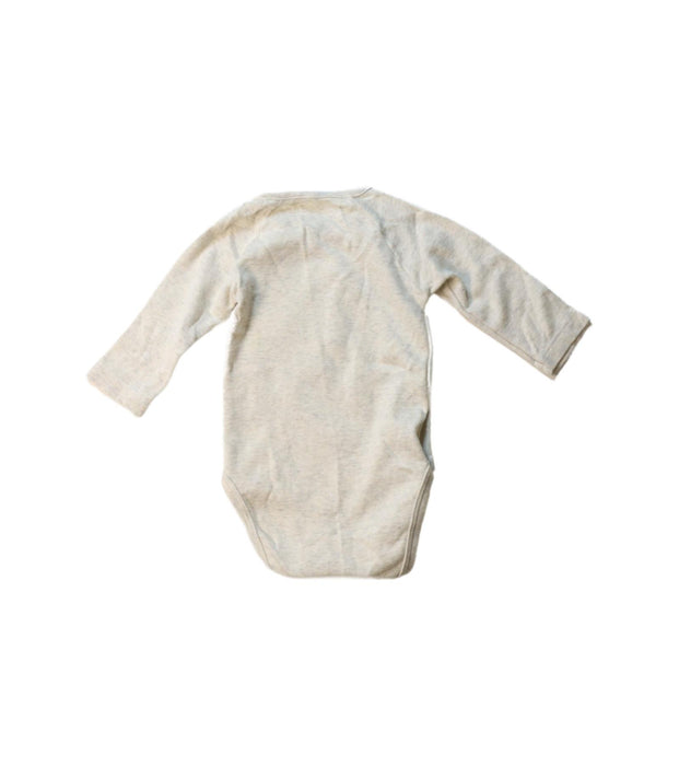 A White Long Sleeve Bodysuits from Petit Bateau in size 0-3M for neutral. (Back View)