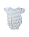 A Blue Short Sleeve Bodysuits from Organic Natural Charm in size O/S for neutral. (Front View)