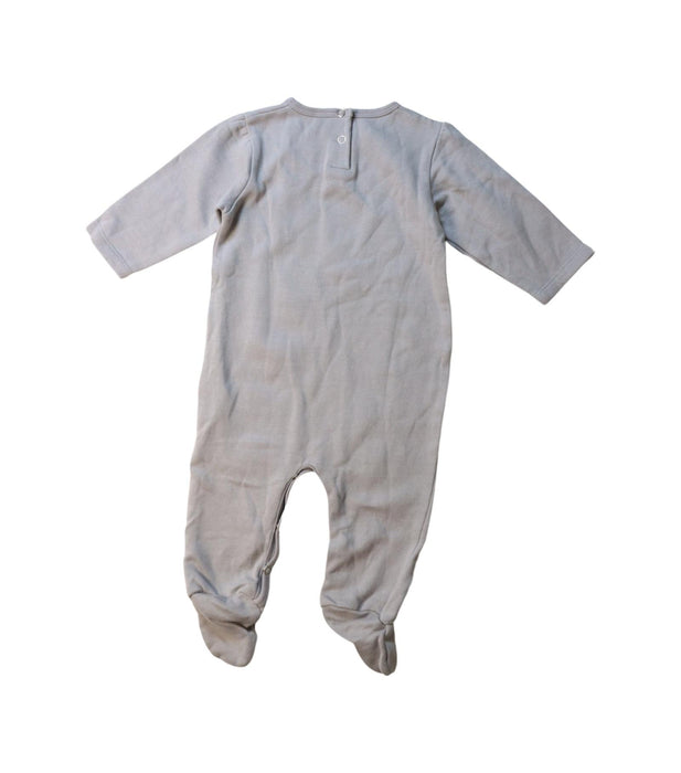 A Grey Onesies from Le Marchand D'Etoiles in size 6-12M for neutral. (Back View)