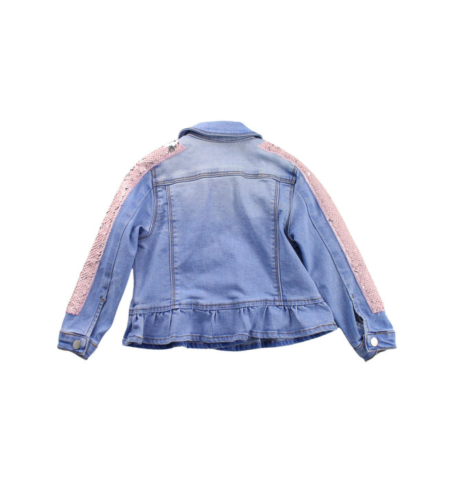 A Blue Lightweight Jackets from Seed in size 3T for girl. (Back View)