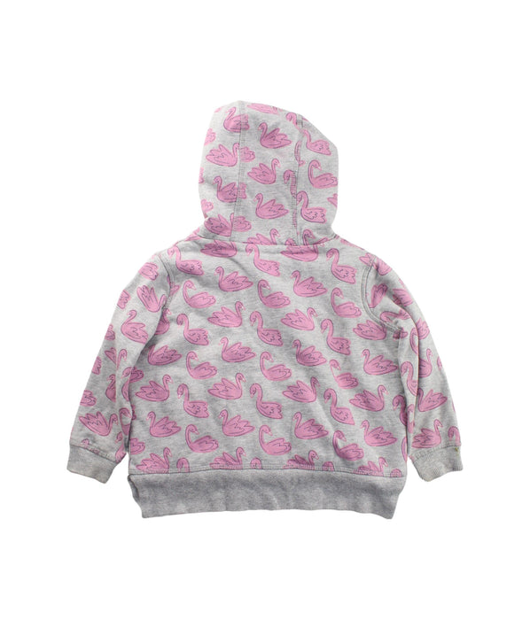 A Grey Zippered Sweatshirts from Seed in size 3T for girl. (Back View)