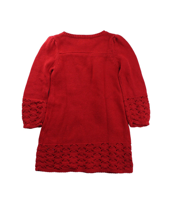 A Red Sweater Dresses from DKNY in size 2T for girl. (Back View)