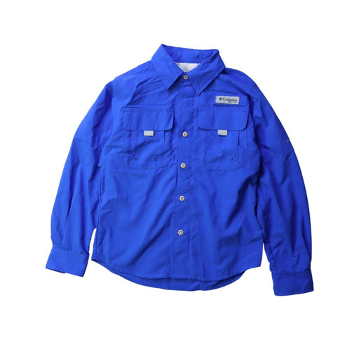 A Blue Long Sleeve Shirts from Columbia in size 6T for boy. (Front View)