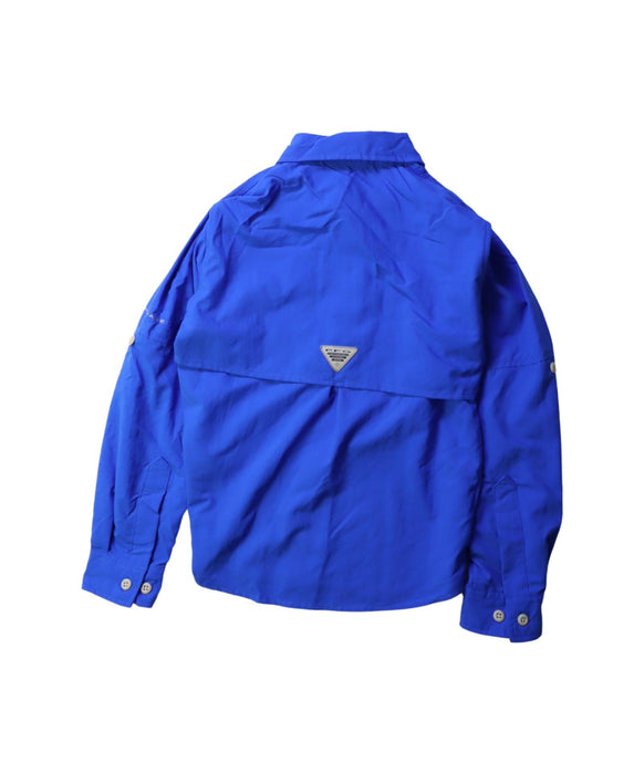 A Blue Long Sleeve Shirts from Columbia in size 6T for boy. (Back View)