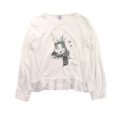 A White Long Sleeve Tops from Petit Bateau in size 10Y for girl. (Front View)