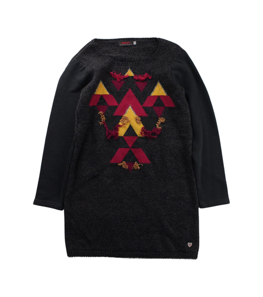 A Black Sweater Dresses from Catimini in size 8Y for girl. (Front View)