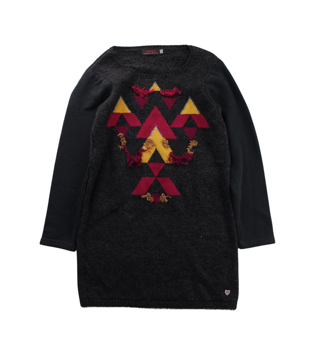 A Black Sweater Dresses from Catimini in size 8Y for girl. (Front View)