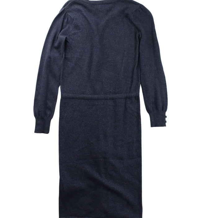 A Blue Long Sleeve Dresses from Excuse My French in size 6T for girl. (Back View)