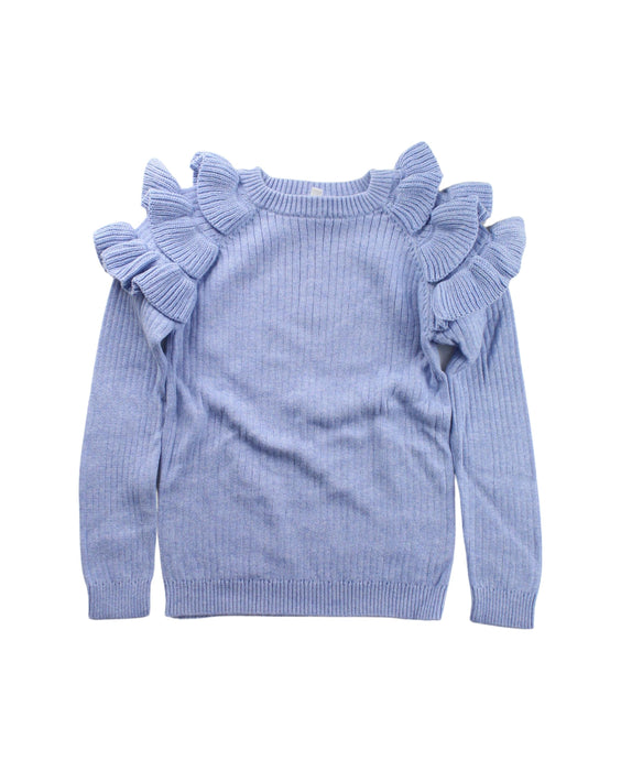 A Purple Knit Sweaters from Seed in size 4T for girl. (Front View)