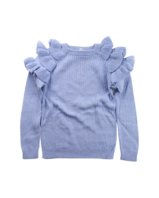 A Purple Knit Sweaters from Seed in size 4T for girl. (Front View)