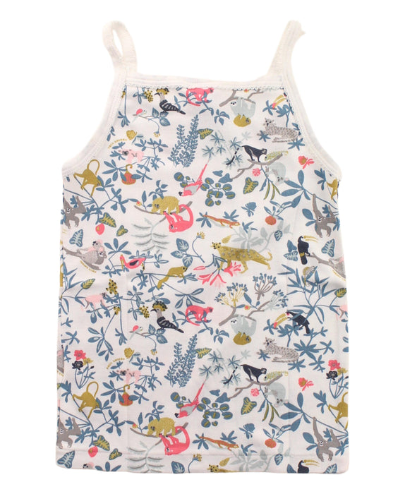 A White Sleeveless T Shirts from Petit Bateau in size 4T for girl. (Back View)