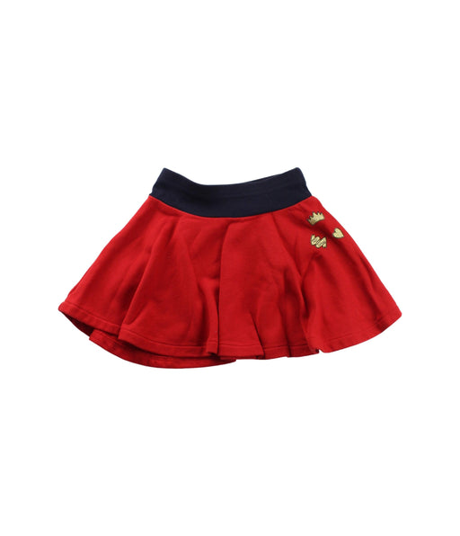 A Red Short Skirts from Petit Bateau in size 3T for girl. (Front View)
