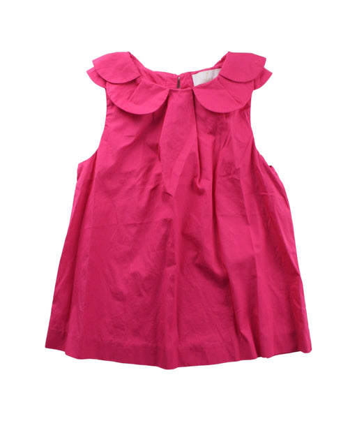 A Pink Sleeveless Tops from Jacadi in size 12Y for girl. (Front View)