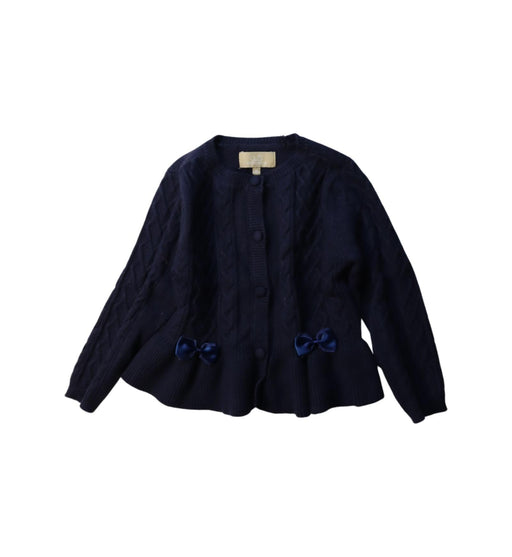 A Navy Cardigans from Chickeeduck in size 2T for girl. (Front View)