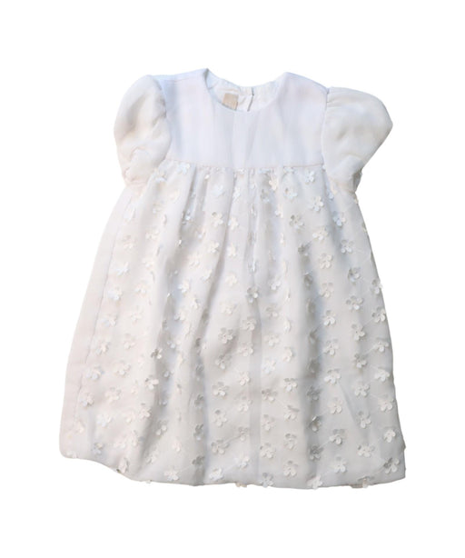 A White Short Sleeve Dresses from Chicco in size 12-18M for girl. (Front View)