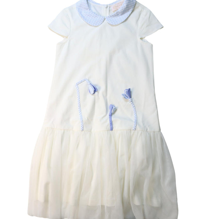 A White Short Sleeve Dresses from Nicholas & Bears in size 8Y for girl. (Front View)