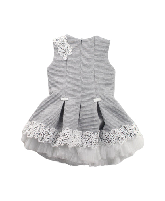 A Grey Sleeveless Dresses from Nicholas & Bears in size 6-12M for girl. (Back View)