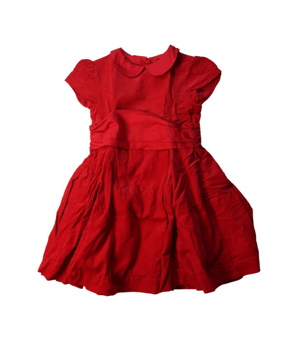 A Red Short Sleeve Dresses from Polo Ralph Lauren in size 3T for girl. (Front View)