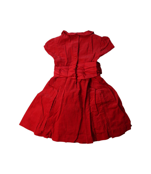 A Red Short Sleeve Dresses from Polo Ralph Lauren in size 3T for girl. (Back View)