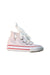 A Pink Sneakers from Converse in size 12-18M for girl. (Front View)