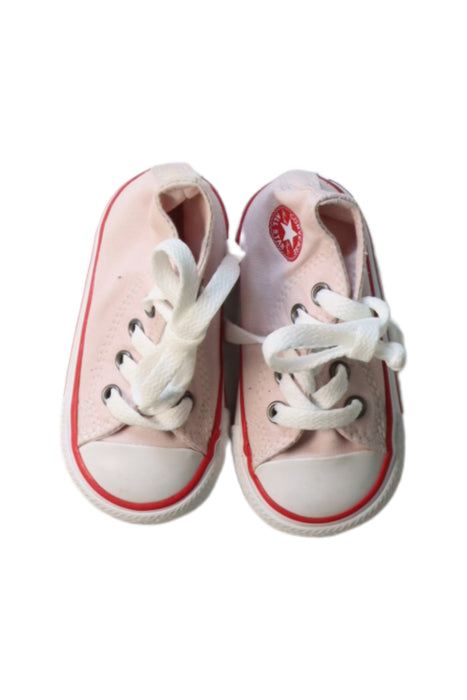 A Pink Sneakers from Converse in size 12-18M for girl. (Back View)